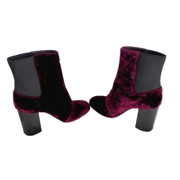Rag AND BONE AGNES RED VELVET CHELSEA BOOT NEW - Picture 15 of 16
